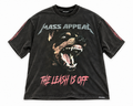 Front of Mass Appeal The Leash Is Off washed-black graphic T-shirt on white